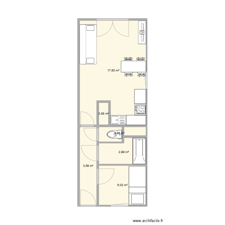 La Madrague. Plan de 0 pièce et 0 m2