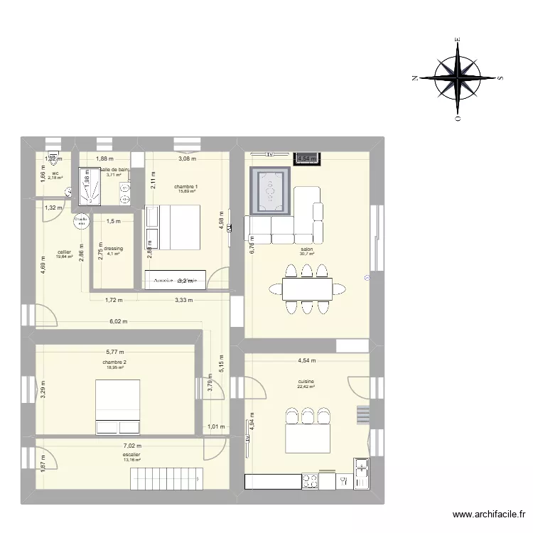 la taillée 1. Plan de 9 pièces et 131 m² la taillée 1. Plan de 9 pièces et 131 m²