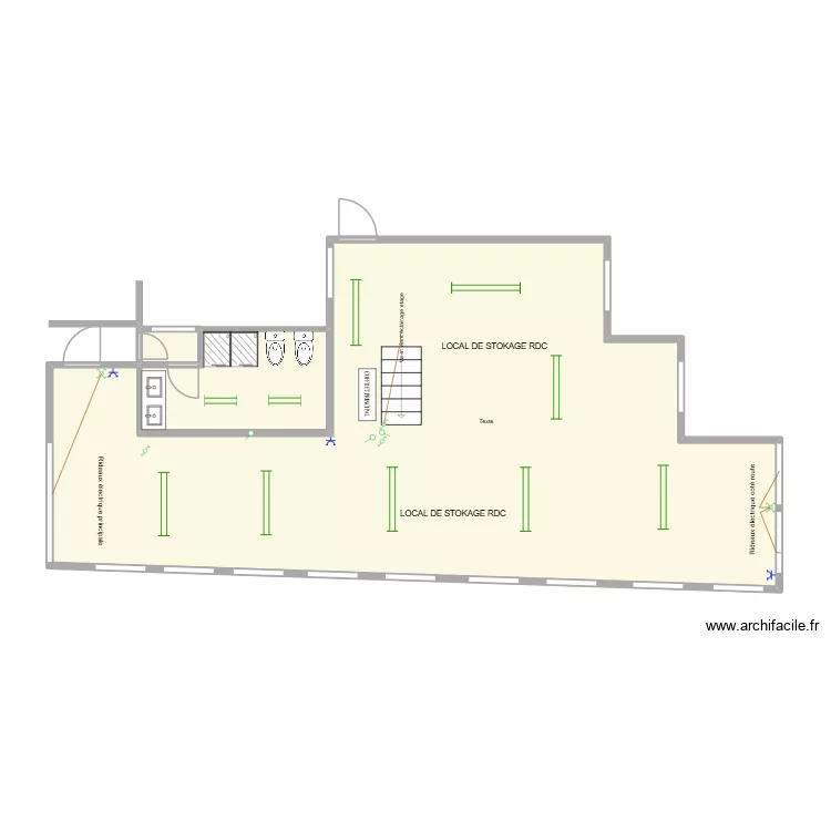 PLANT EPTA ETAGE STOCKAGE. Plan de 3 Pièces et 74 m² PLANT EPTA ETAGE STOCKAGE. Plan de 3 Pièces et 74 m²