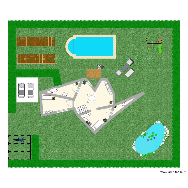 Maison Coeur Rafael. Plan de 4 pièces et 33 m2