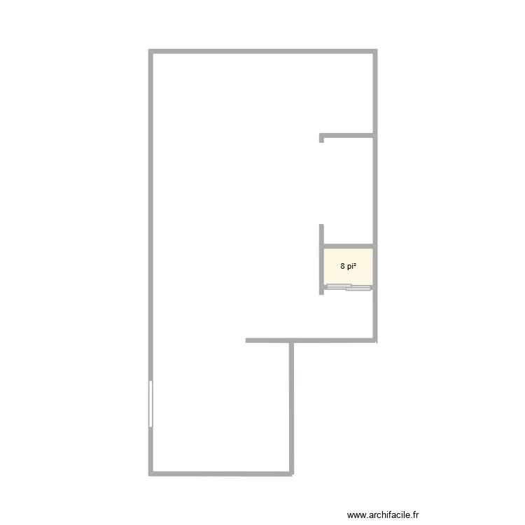 Grand salle 1593. Plan de 1  et 1 m²