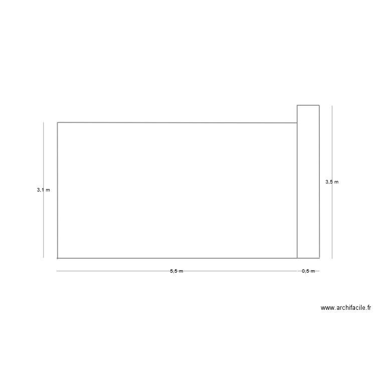 Face sans appenti. Plan de 0 pièce et 0 m2