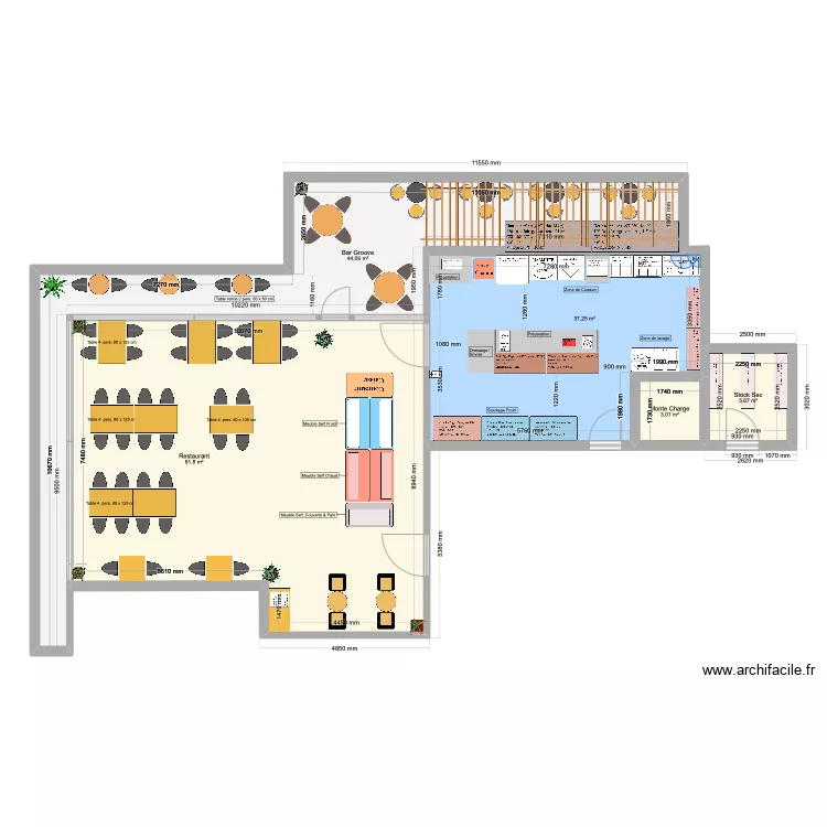 Restaurant ACTIVA. Plan de 0 pièce et 0 m2
