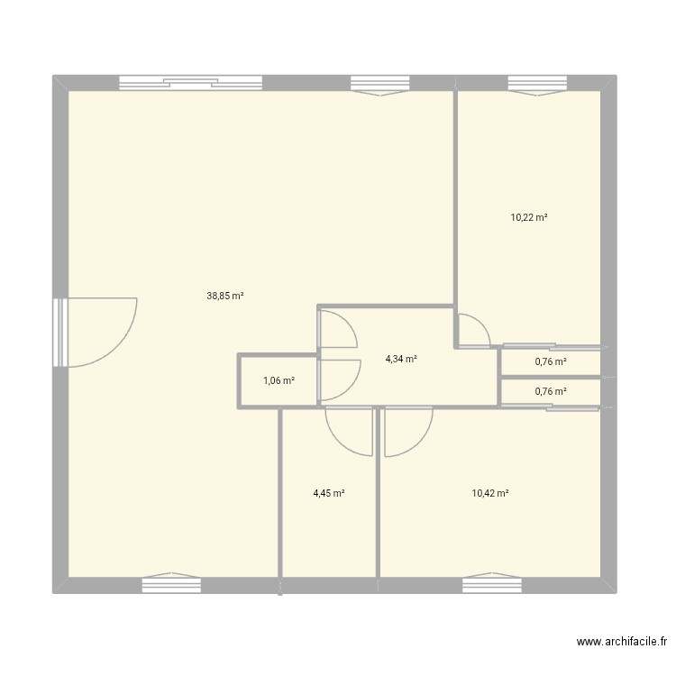 Maison tours nord côté proposition 1. Plan de 8 pièces et 71 m2
