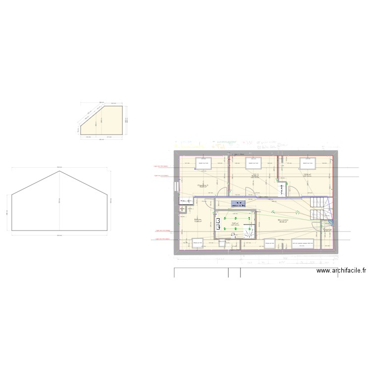 Rénovation Maison - Etat final 3 - Electricité. Plan de 0 pièce et 0 m2