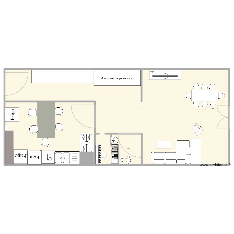 Ma maison en techno. Plan de 3 pièces et 972 m2