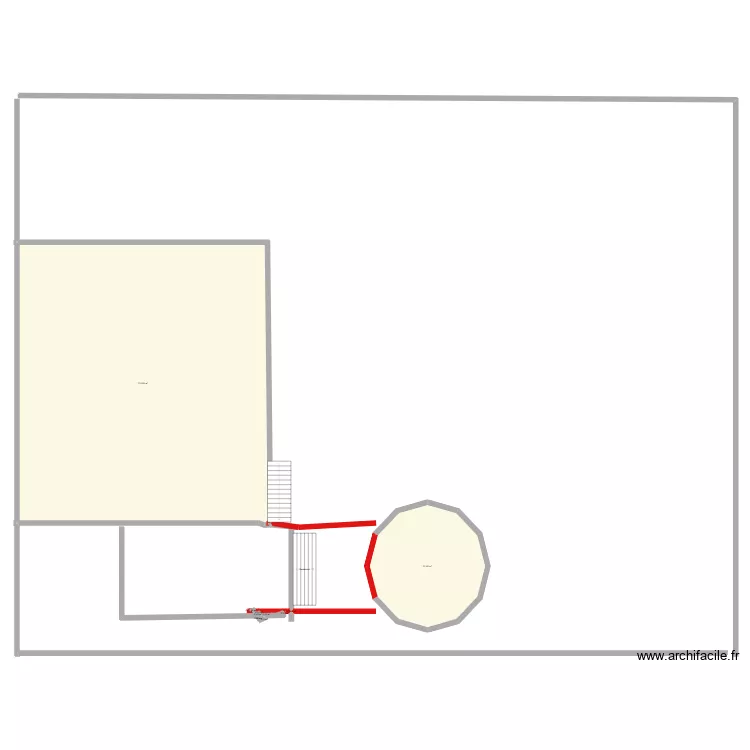 piscine. Plan de 11 pièces et 385 m²