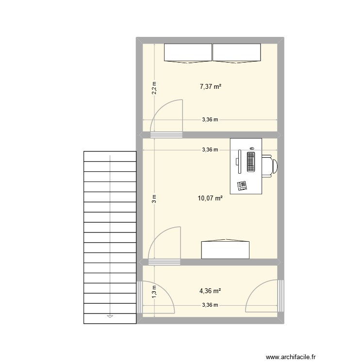 Shipping 1er &eacute;tage. Plan de 0 pièce et 0 m2