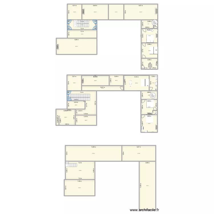 MAISON SESTIER 3 &eacute;tages. Plan de 31  et 583 m²