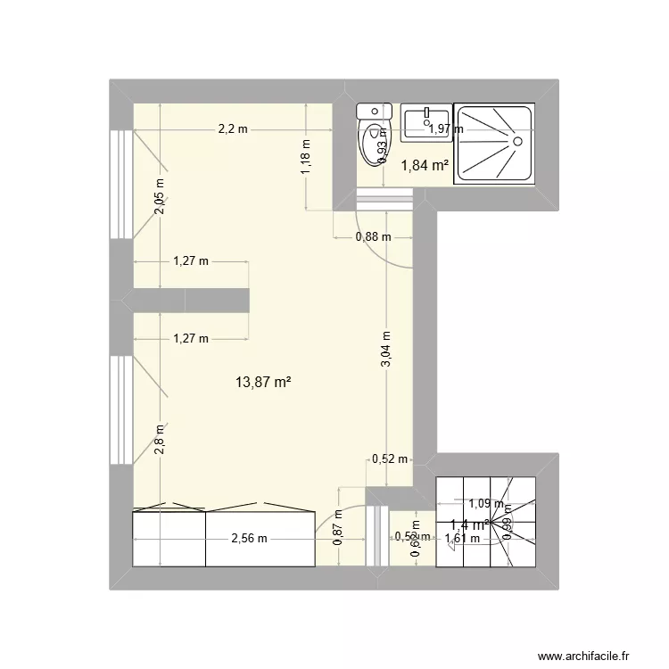 1er &eacute;tage Rouget de l'isle. Plan de 