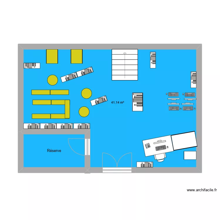 CDI Collège Simone Veil. Plan de 2 Pièces et 46 m² CDI Collège Simone Veil. Plan de 2 Pièces et 46 m²