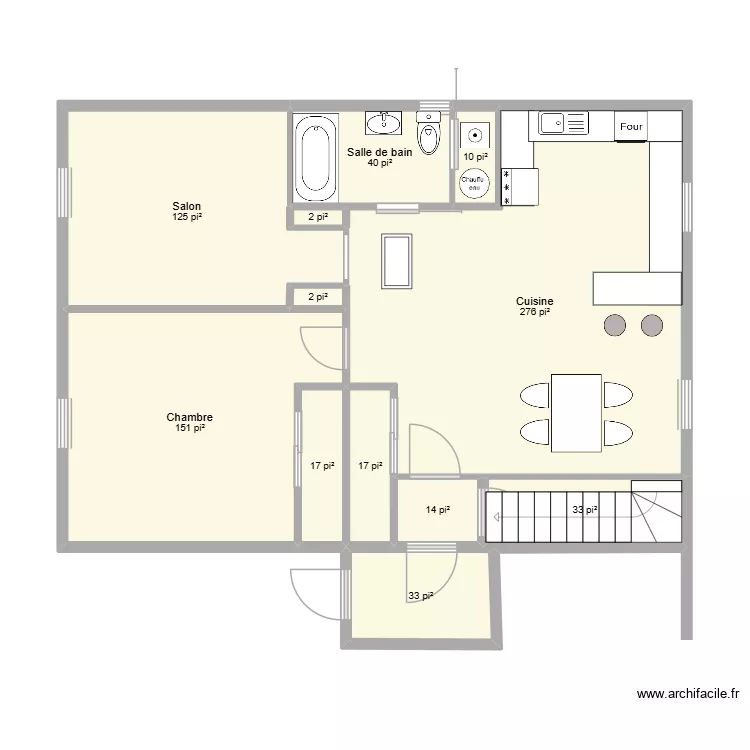 2ieme  apr&egrave;s. Plan de 12  et 67 m²