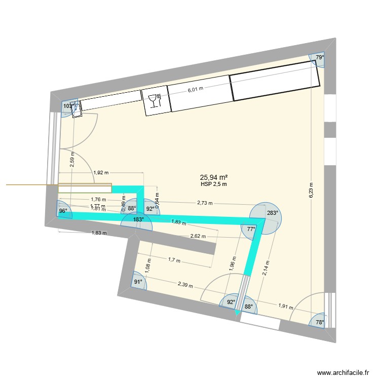 Salle de plonge. Plan de 0 pièce et 0 m2 Salle de plonge. Plan de 0 pièce et 0 m2