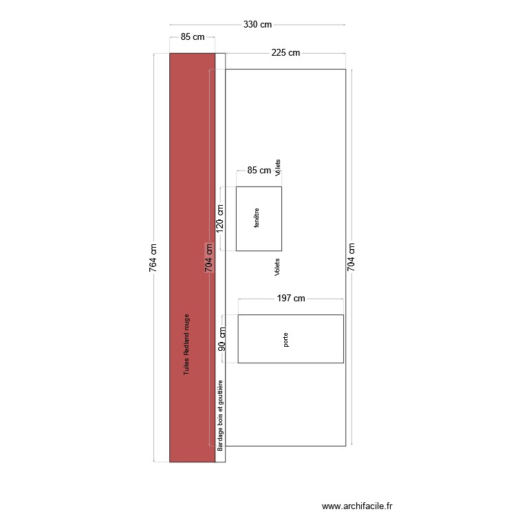 Fa&ccedil;ade Sud Garage - Apr&egrave;s. Plan de 0 pièce et 0 m2