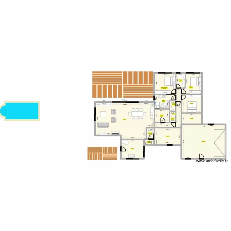 Cagnac 13. Plan de 16 Pièces et 223 m²