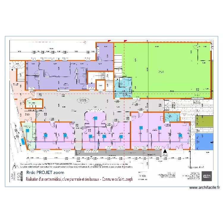 Centre M&eacute;dical L'odeons. Plan de 