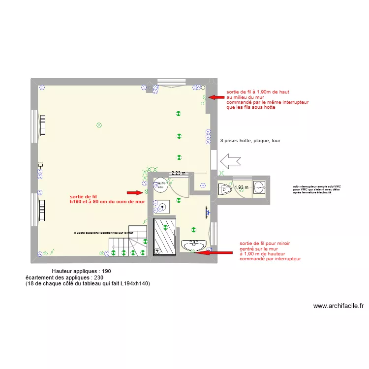 29 oct sdb modif plan electrique post visite du 28. Plan de 
