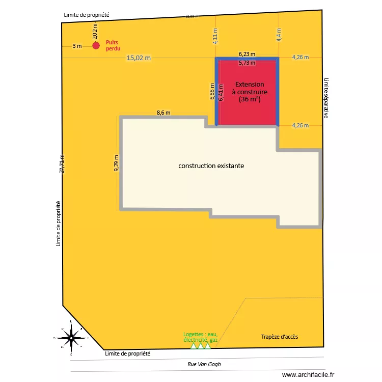 PlanDeMasseDPC2 - V2. Plan de 2  et 198 m²