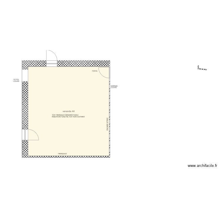 VERANDA 44 AS. Plan de 1 pièce et 41 m2