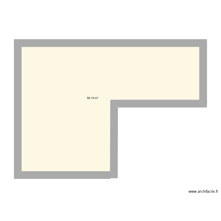 RDC St Gilles Coleman. Plan de 1 pièce et 50 m2