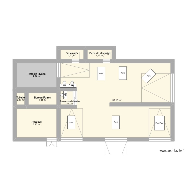 RG6TR5H56U. Plan de 8 pièces et 51 m2