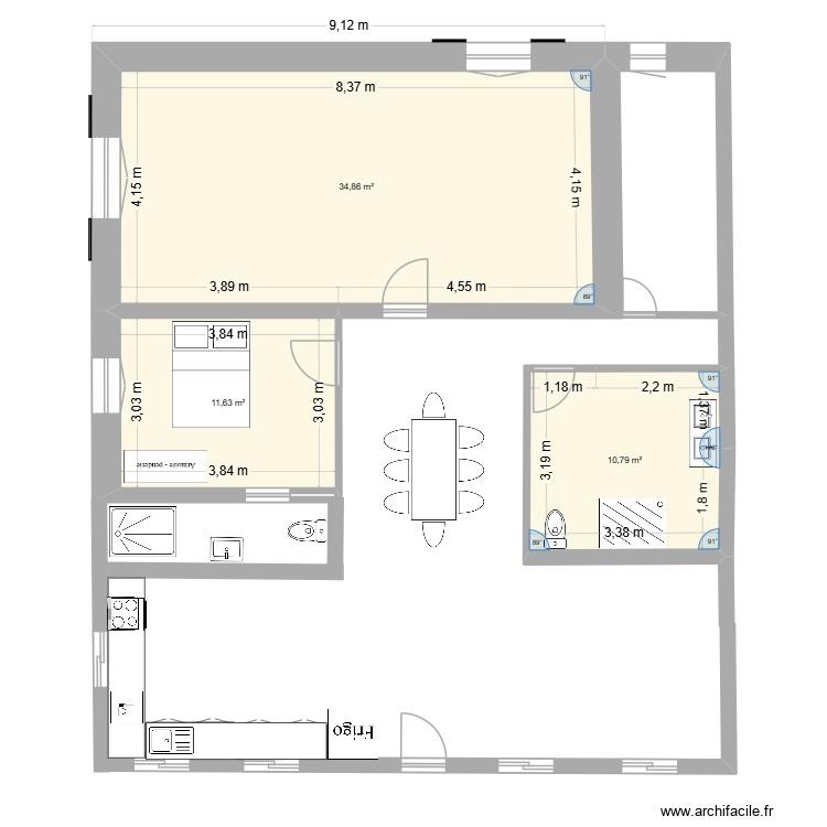 Viniere extension. Plan de 0 pièce et 0 m2
