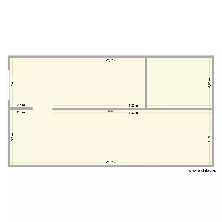 Sous sol Salle des pendus. Plan de 1  et 267 m²