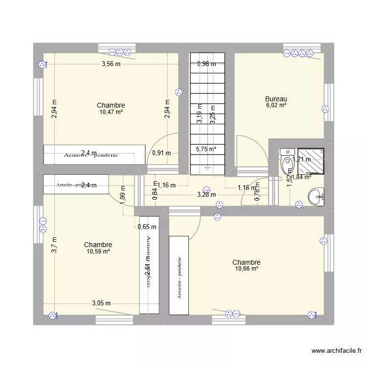 2楼. Plan de 6 et 45 m² 2楼. Plan de 6 et 45 m²