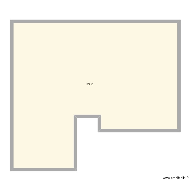 etage. Plan de 1 pièce et 137 m2