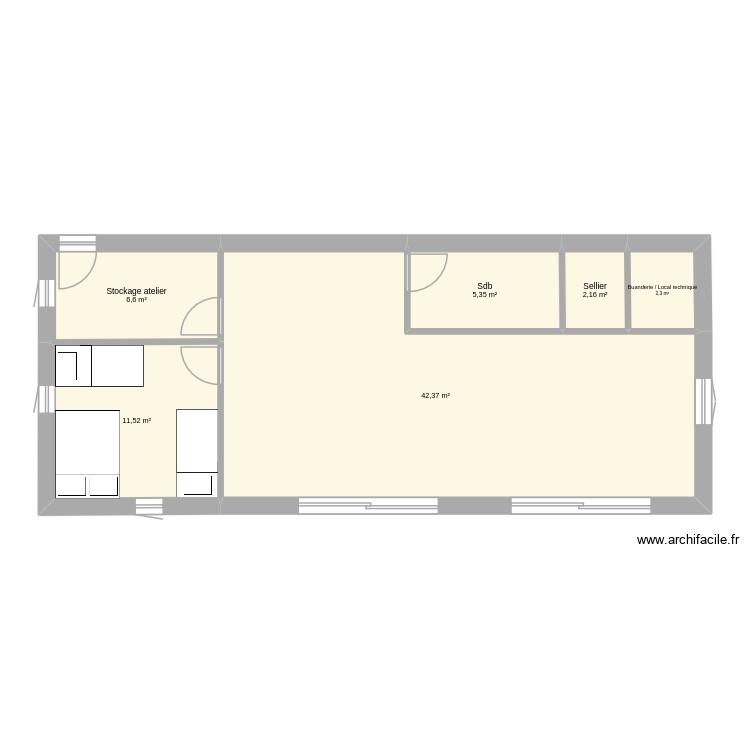 Bati commun 1. Plan de 0 pièce et 0 m2