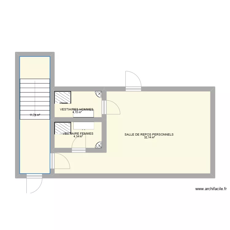PLAN VESTIAIRE. Plan de 