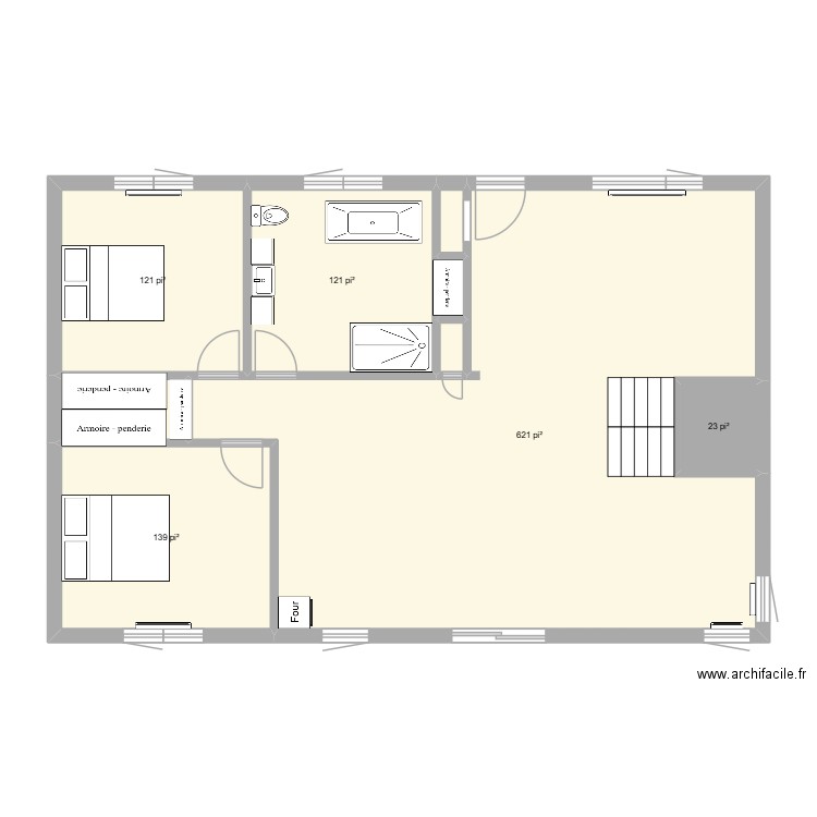 maison. Plan de 9 pièces et 99 m2