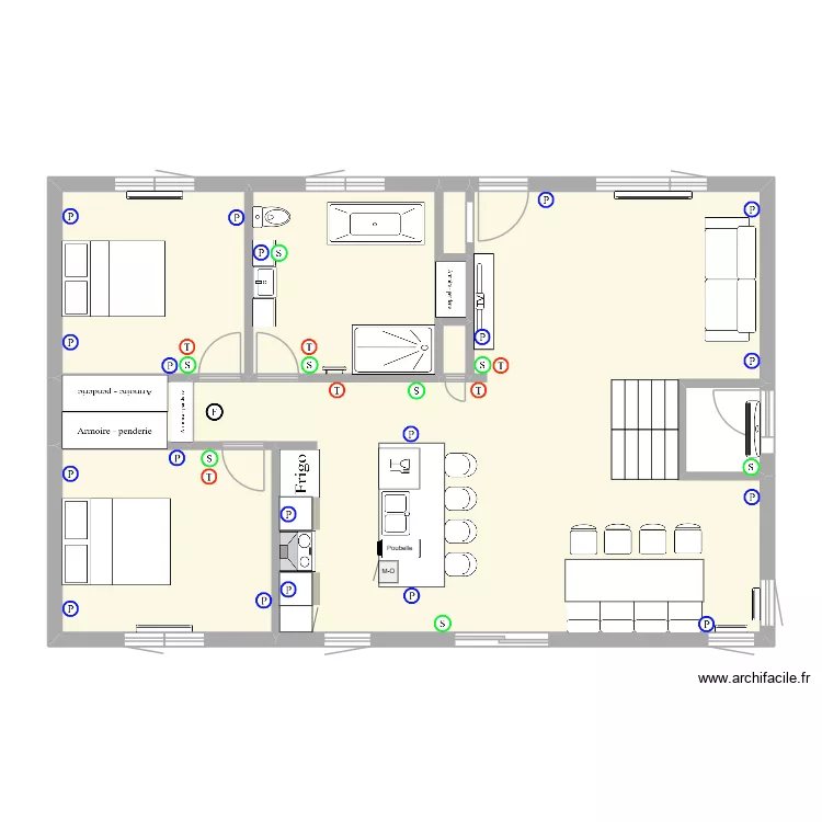 maison. Plan de maison. Plan de