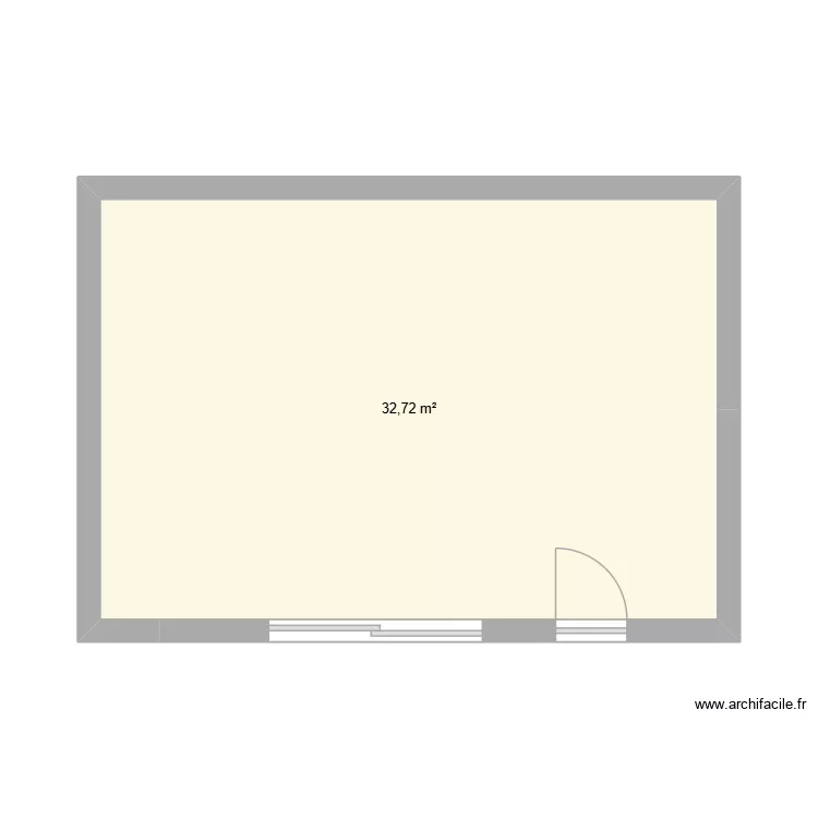 ebauche. Plan de 1  et 33 m²