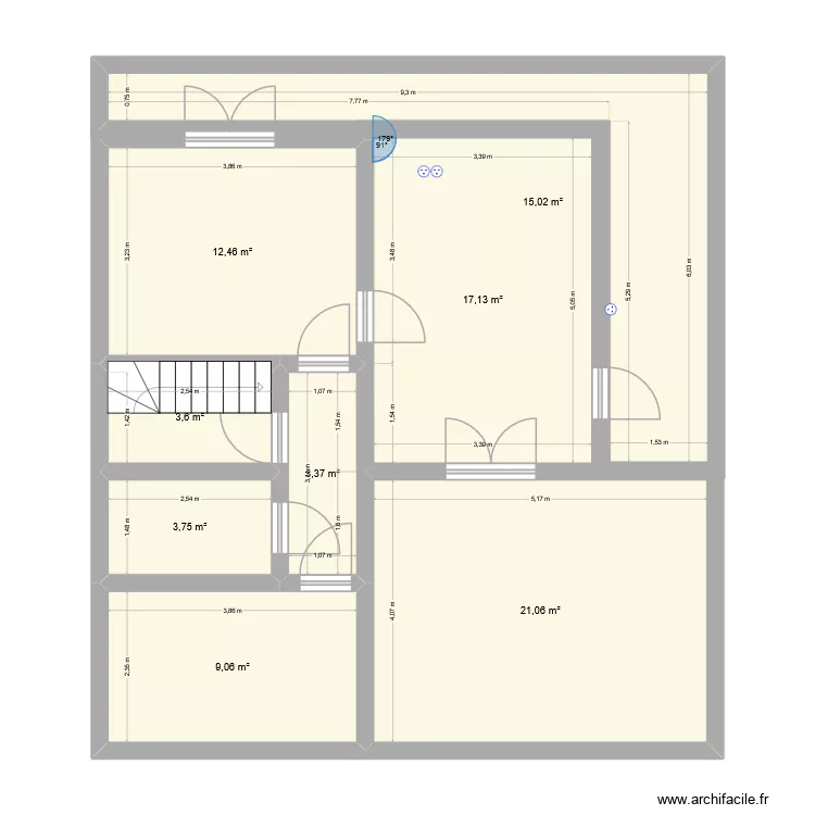 sweethome. Plan de 8 Pièces et 85 m²