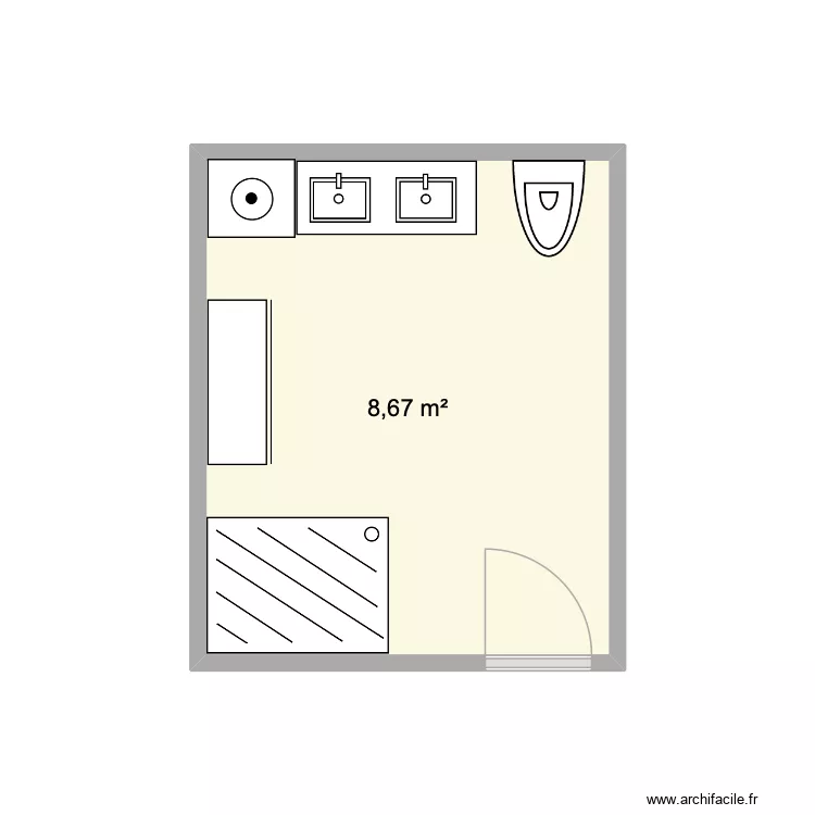 SB1. Plan de 1  et 9 m²