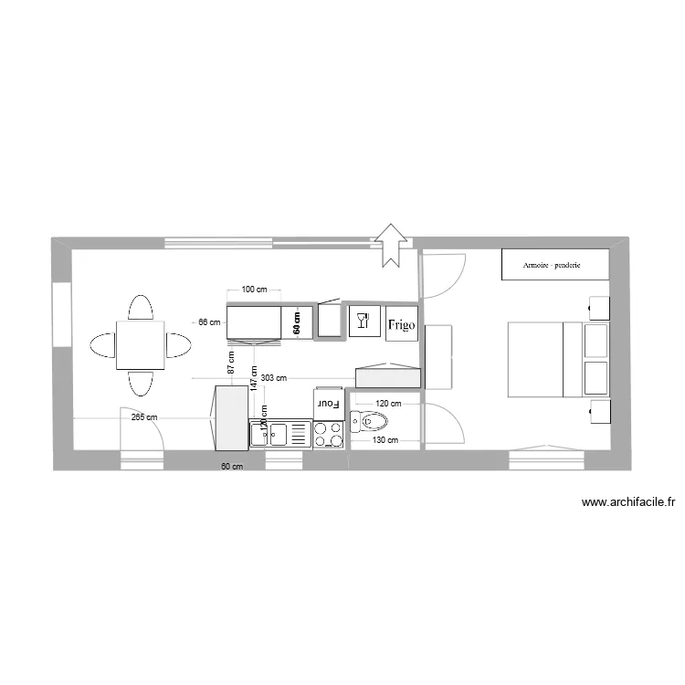 Narrosse /Appart Est ter. Plan de 