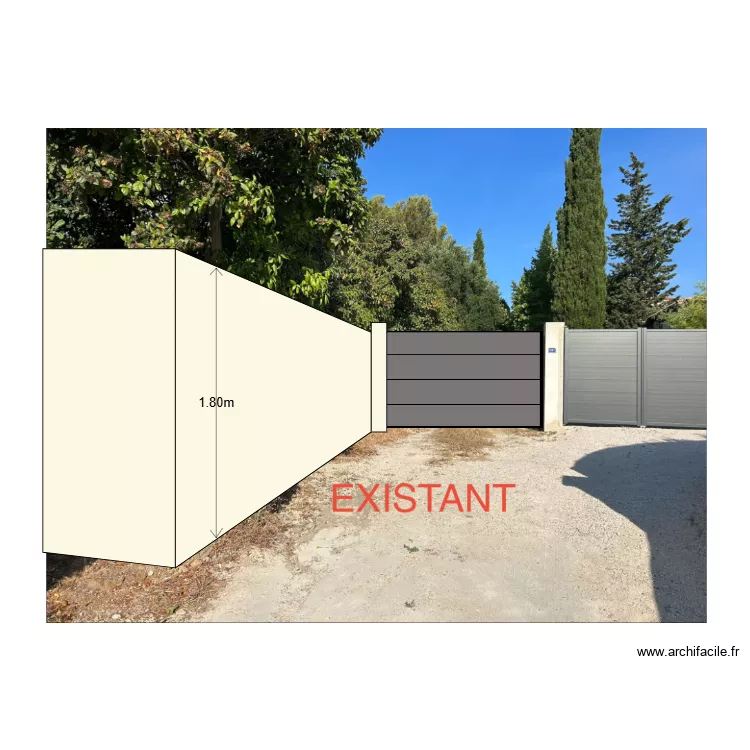 insertion portail lorette. Plan de 