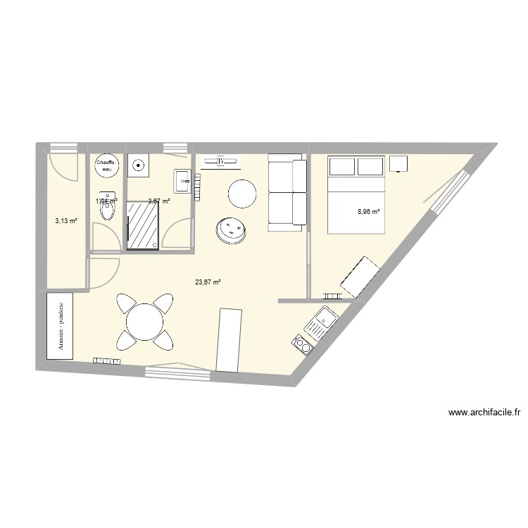 Appart étage gauche. Plan de 0 pièce et 0 m2