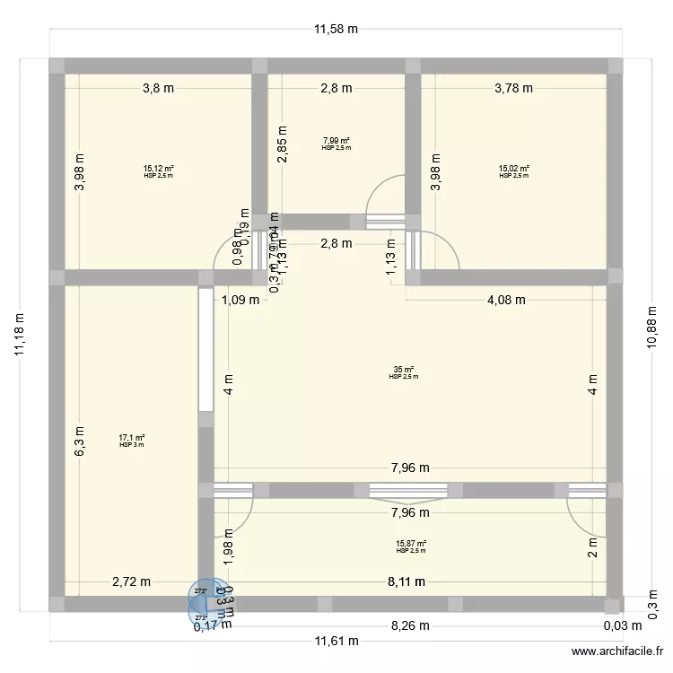 Didi. Plan de 6 et 106 m² Didi. Plan de 6 et 106 m²