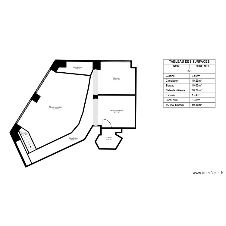 Grenoble. Plan de 26 pièces et 150 m2