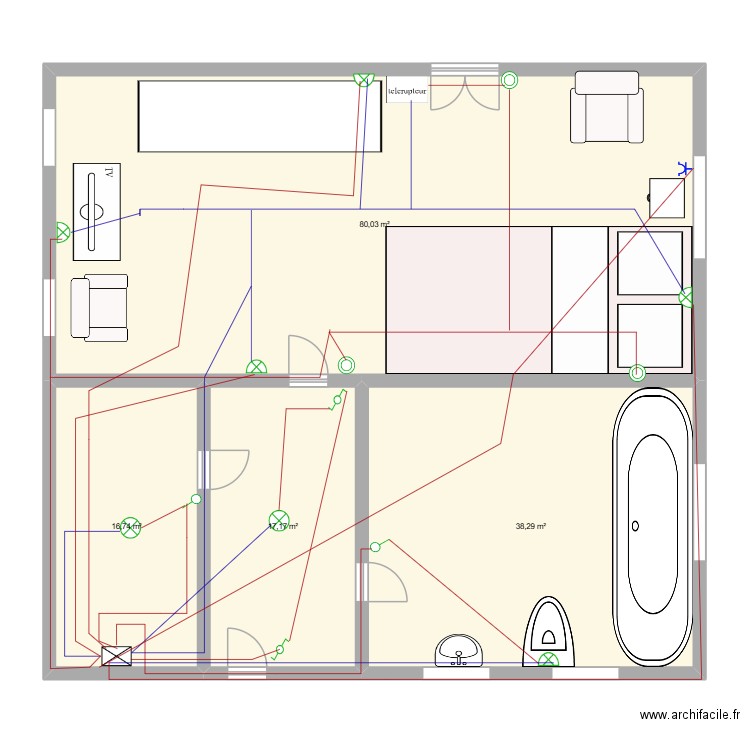 plan maison 2. Plan de 4 pièces et 152 m2