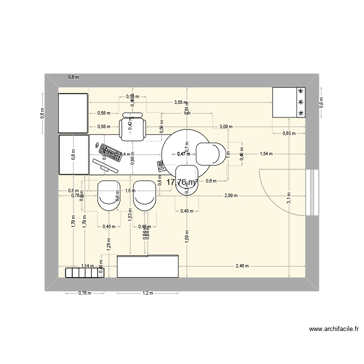 Bureau DDF 2. Plan de 0 pièce et 0 m2 Bureau DDF 2. Plan de 0 pièce et 0 m2