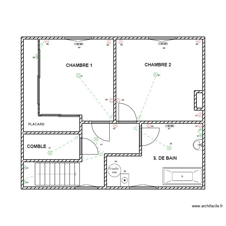 Etage RDC. Plan de 0 pièce et 0 m2