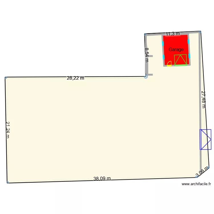 PROJET GARAGE. Plan de 2  et 961 m²
