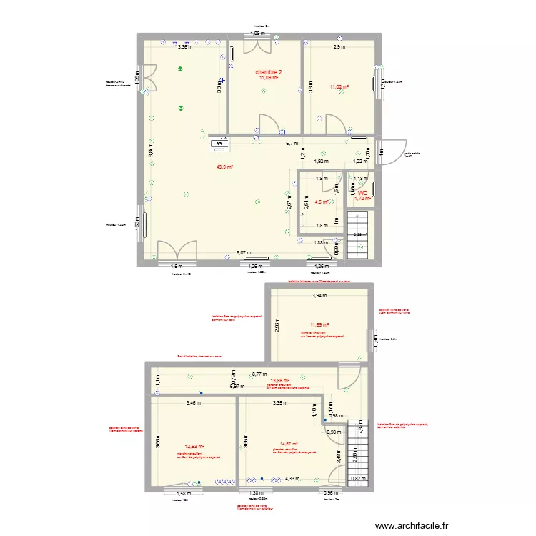 plan pour chauffage. Plan de 10 et 133 m² plan pour chauffage. Plan de 10 et 133 m²