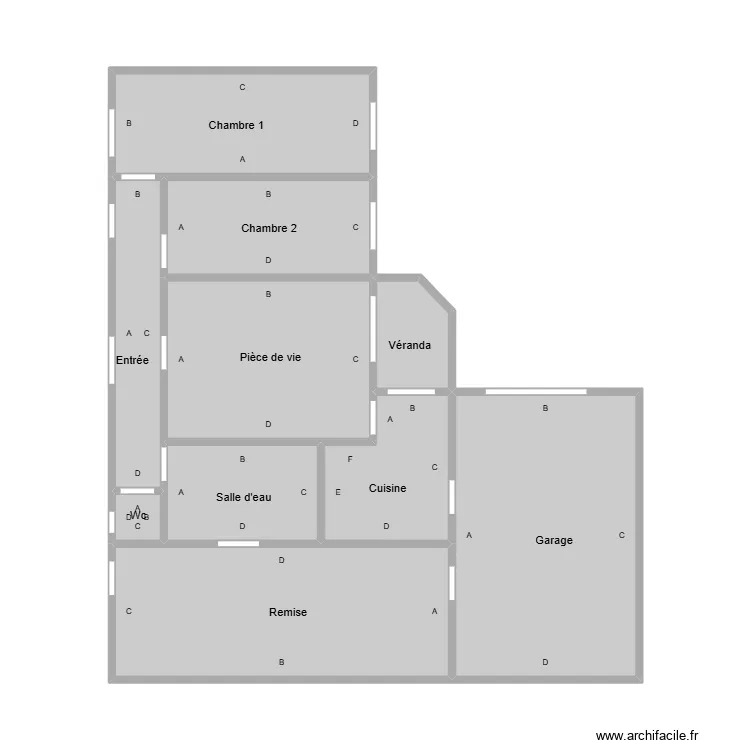 Gabriel commequiers plomb. Plan de 10 Pièces et 45 m²