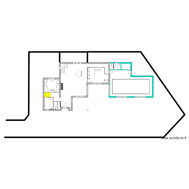 Saint Gratien BROM rez de chaussée transformation chambre. Plan de 0 pièce et 0 m2