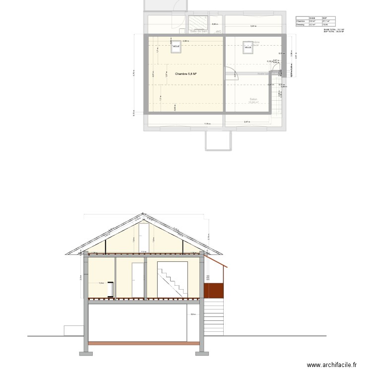 Maison sangelin. Plan de 12 pièces et 147 m2