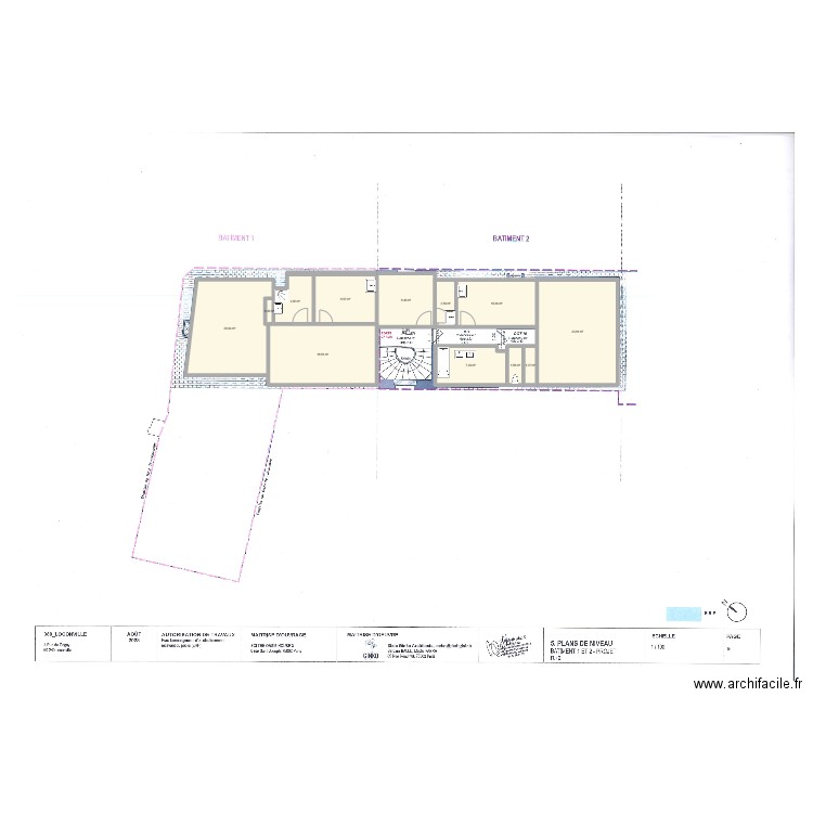 Loconville MP 2ème 2. Plan de 12 pièces et 109 m2